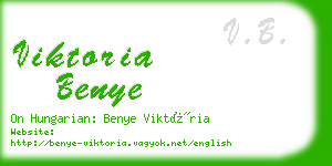 viktoria benye business card